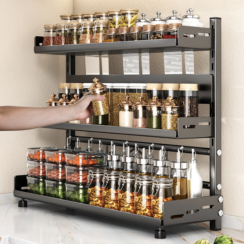 3-Tier Kitchen Spice Rack Organizer – Countertop Storage Shelf for Spice Bottles
