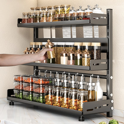 3-Tier Kitchen Spice Rack Organizer – Countertop Storage Shelf for Spice Bottles