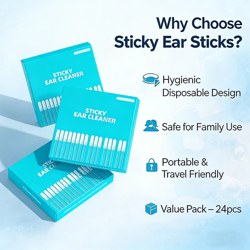 🔥Last Day 50%🔥Sticky Ear Cleaning Sticks – Gentle Ear Care You Can See