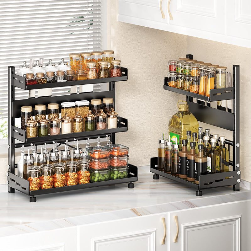 3-Tier Kitchen Spice Rack Organizer – Countertop Storage Shelf for Spice Bottles