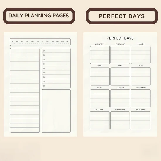 2026 A4 Daily Planner with Hourly Schedule-All-in-One Yearly Monthly & Weekly organizer✨