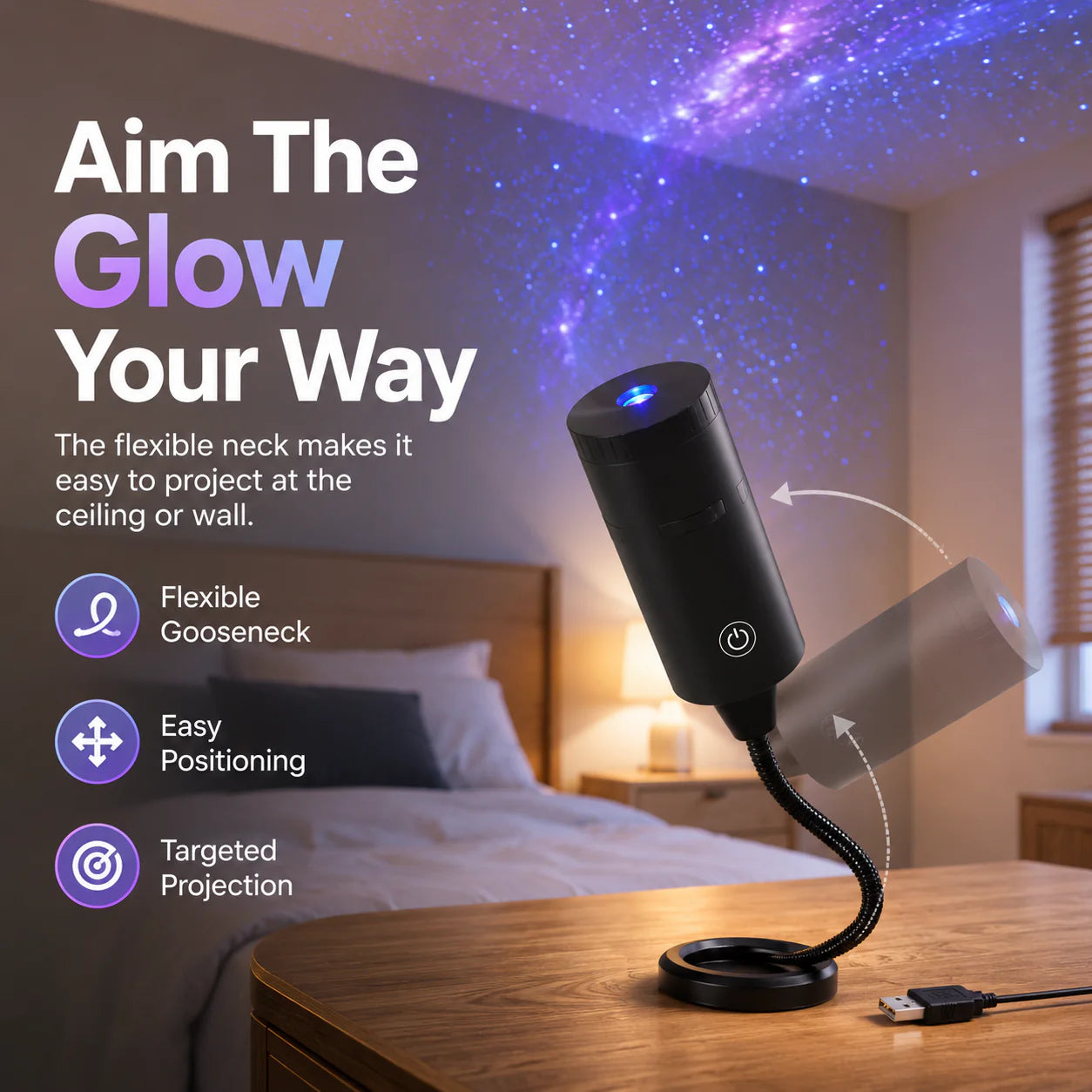 🌌12-Scene Starry Sky Projector – Galaxy Night Light for Bedroom & Relaxing Ambiance✨big save