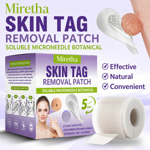 Miretha™ Soluble Microneedle Botanical Skin Tag Removal Patch