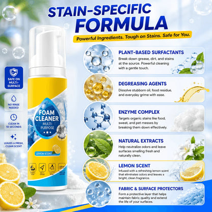 🔥Last Day 50%🔥 OFFFoam No-Rinse Cleaner- Spray, Wipe & Done